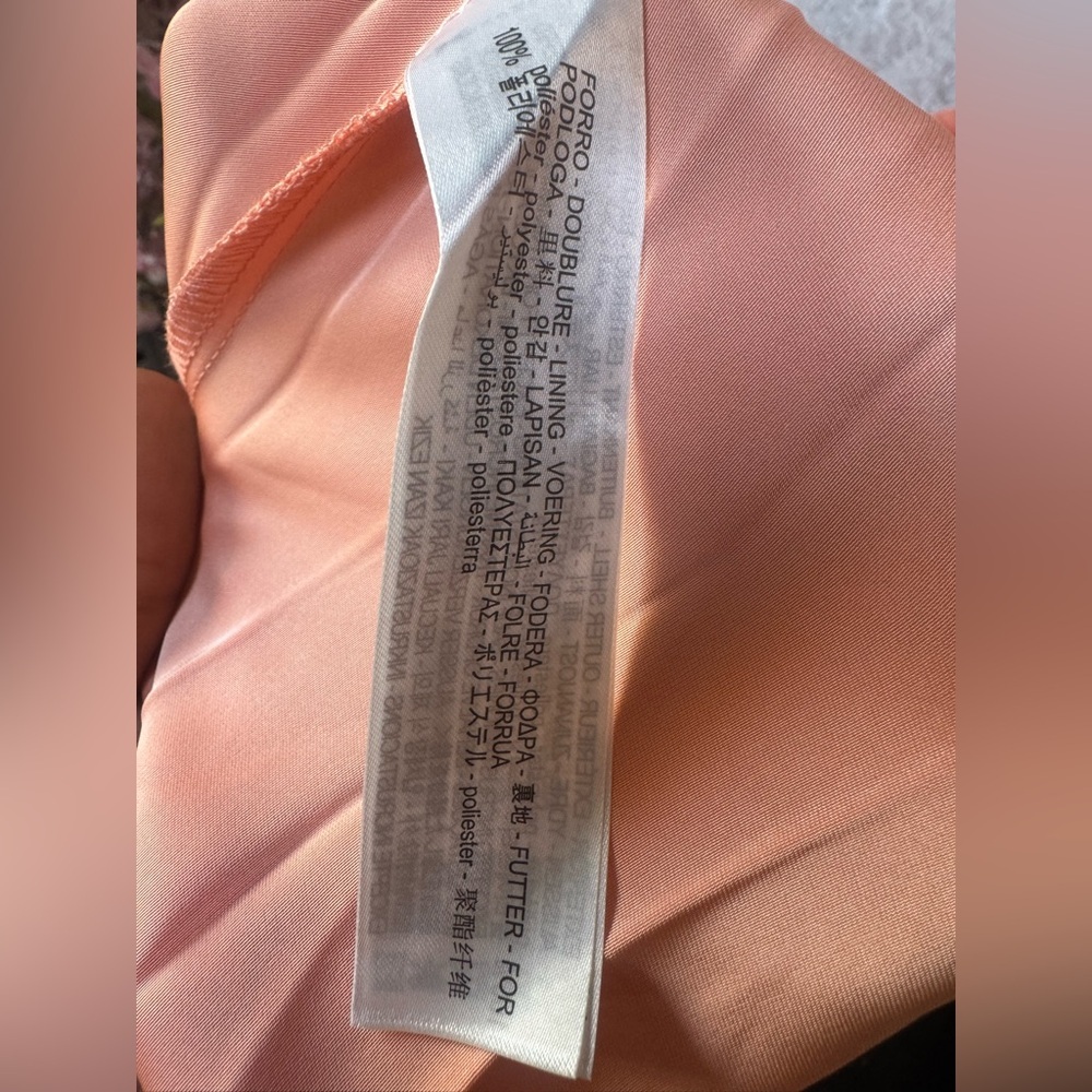 Zara Peach Pleated Midi Dress with Chain Strap - Picture 8 of 8